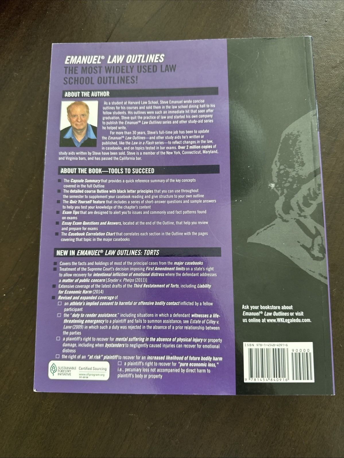 Emanuel Law Outlines – Torts by Steven L. Emanuel (2015, Trade Paperback)
