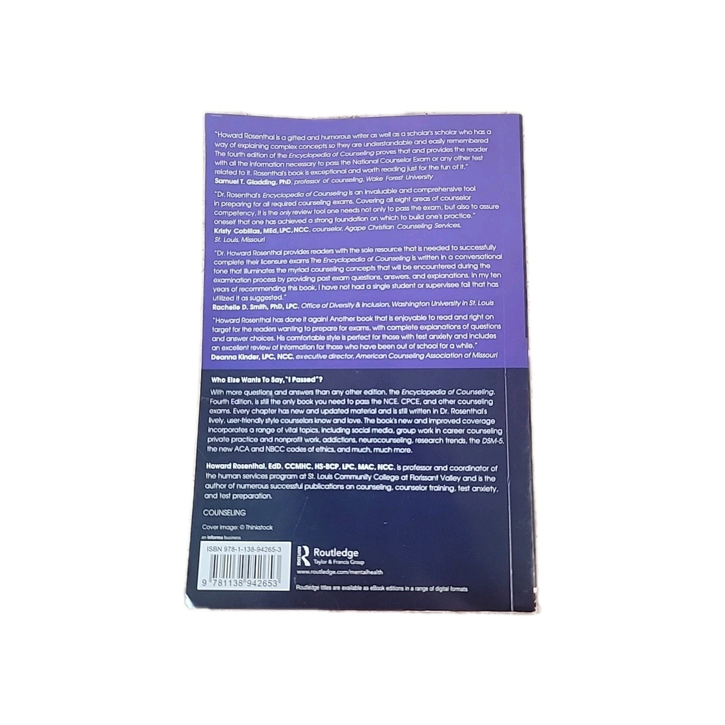 Encyclopedia of Counseling Master Review and Tutorial for the National 4th Ed PB