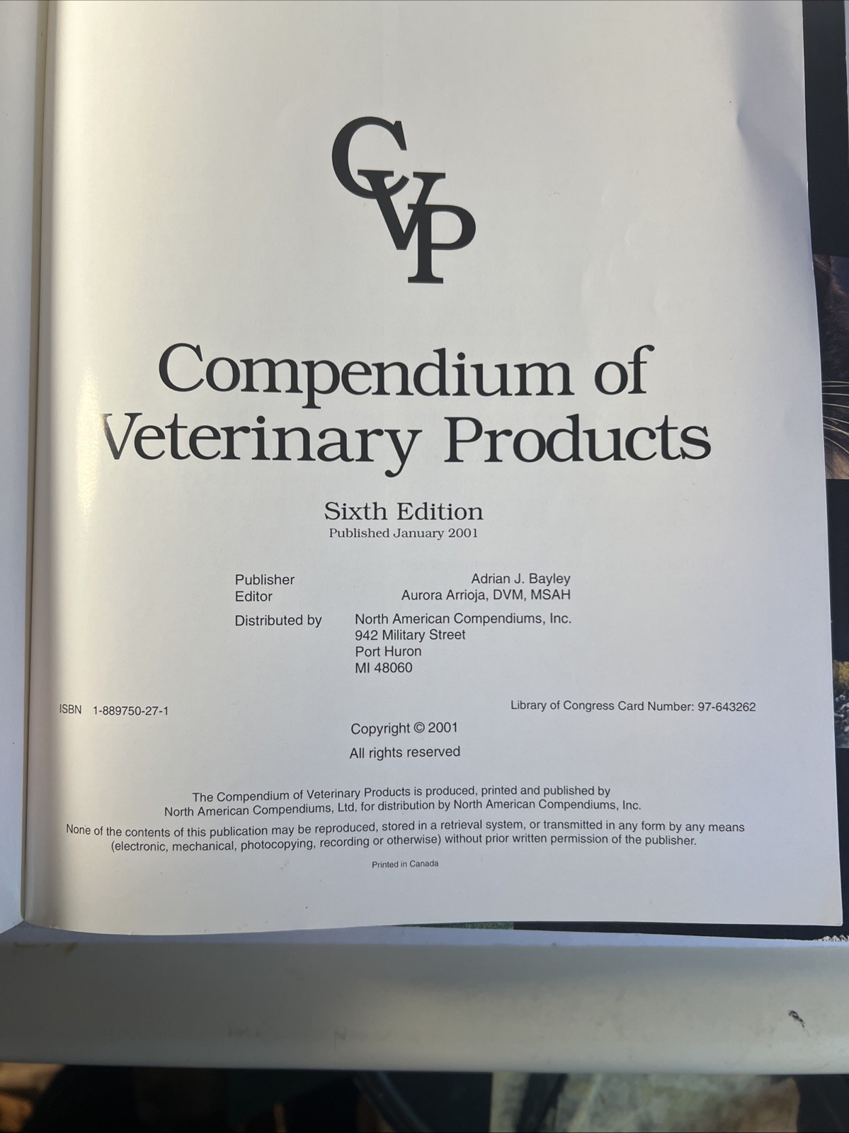 Compendium of Veterinary Products – Sixth Edition 2001 – B15