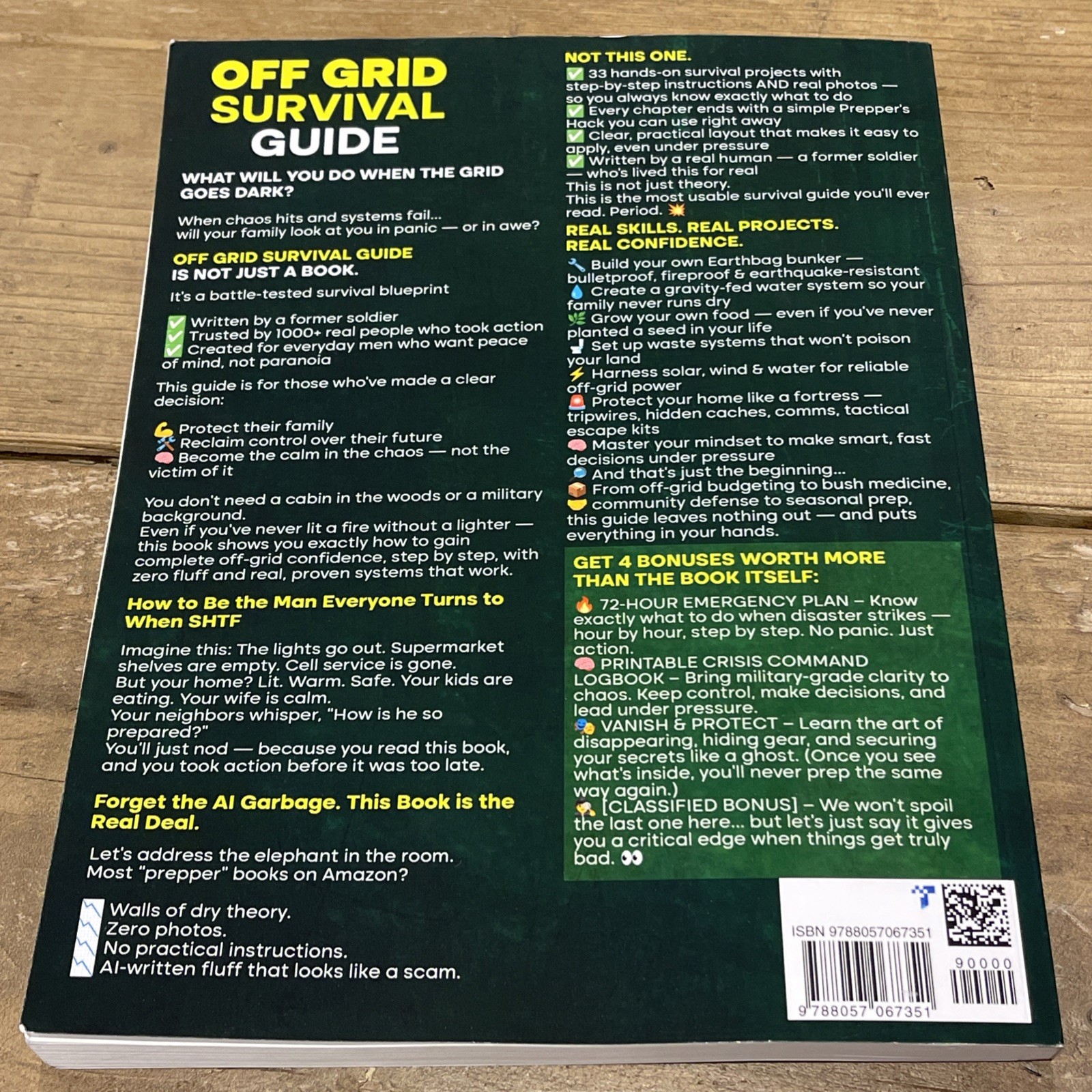 Off Grid Survival Book: Diy Survival Project Book – No Grid Survival Guide