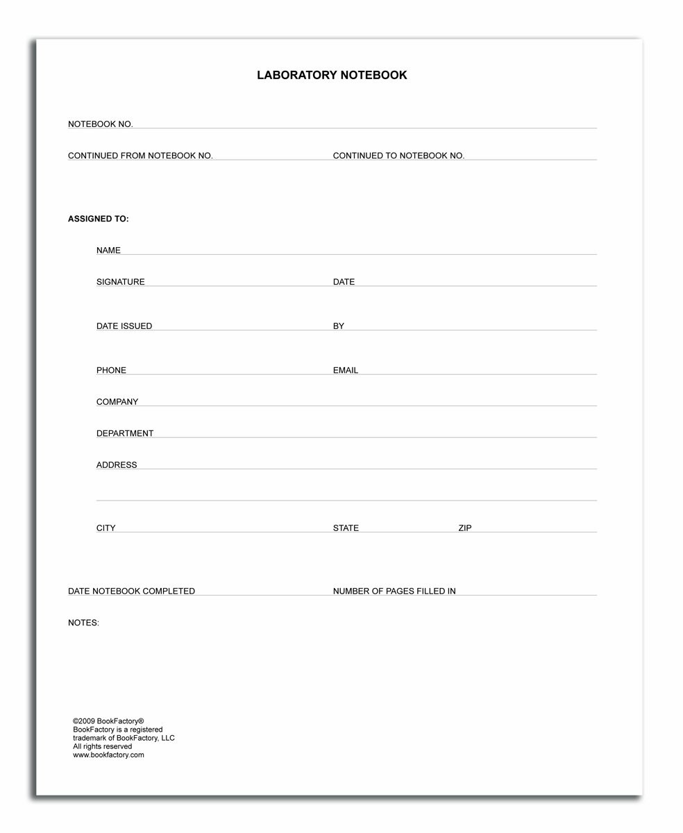 BookFactory Lab Notebook/Laboratory Notebook Professional Grade 240 Pages 8…