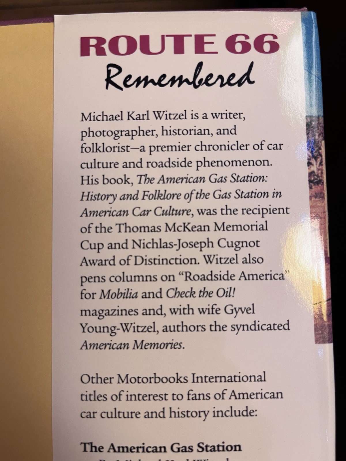 1st ED 1996 ROUTE 66 REMEMBERED By Michael Karl Witzel HC **EX** DJ 192pgs