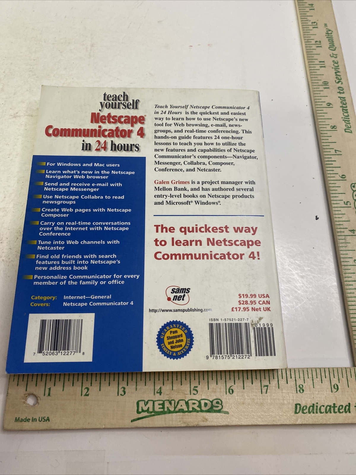 Teach Yourself Netscape Communicator 4 in 24 Hours – Galen A. Grimes (1997, PB)