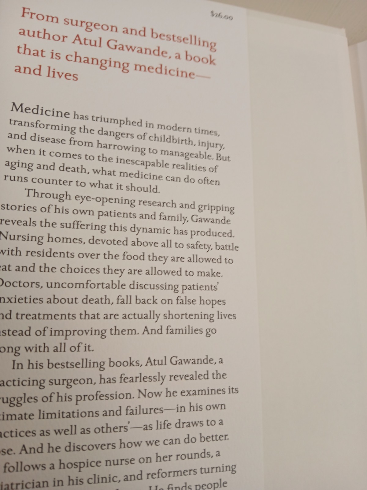 Being Mortal: Medicine and What Matters in the End … by Gawande, Atul Hardback