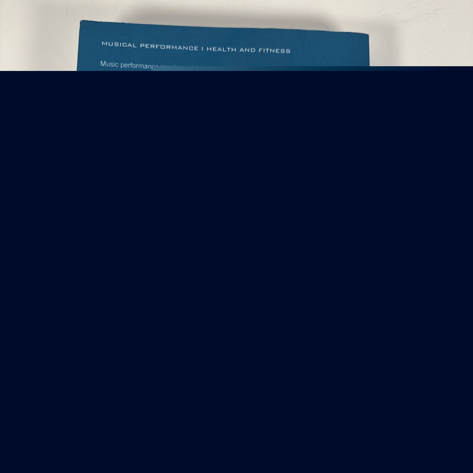 The Biology of Musical Performance and Performance-Related Injury 2009 No CD