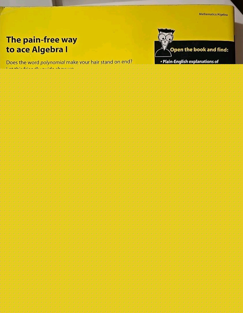 Algebra I For Dummies by Mary Jane Sterling | 2nd Edition PB Math Guide