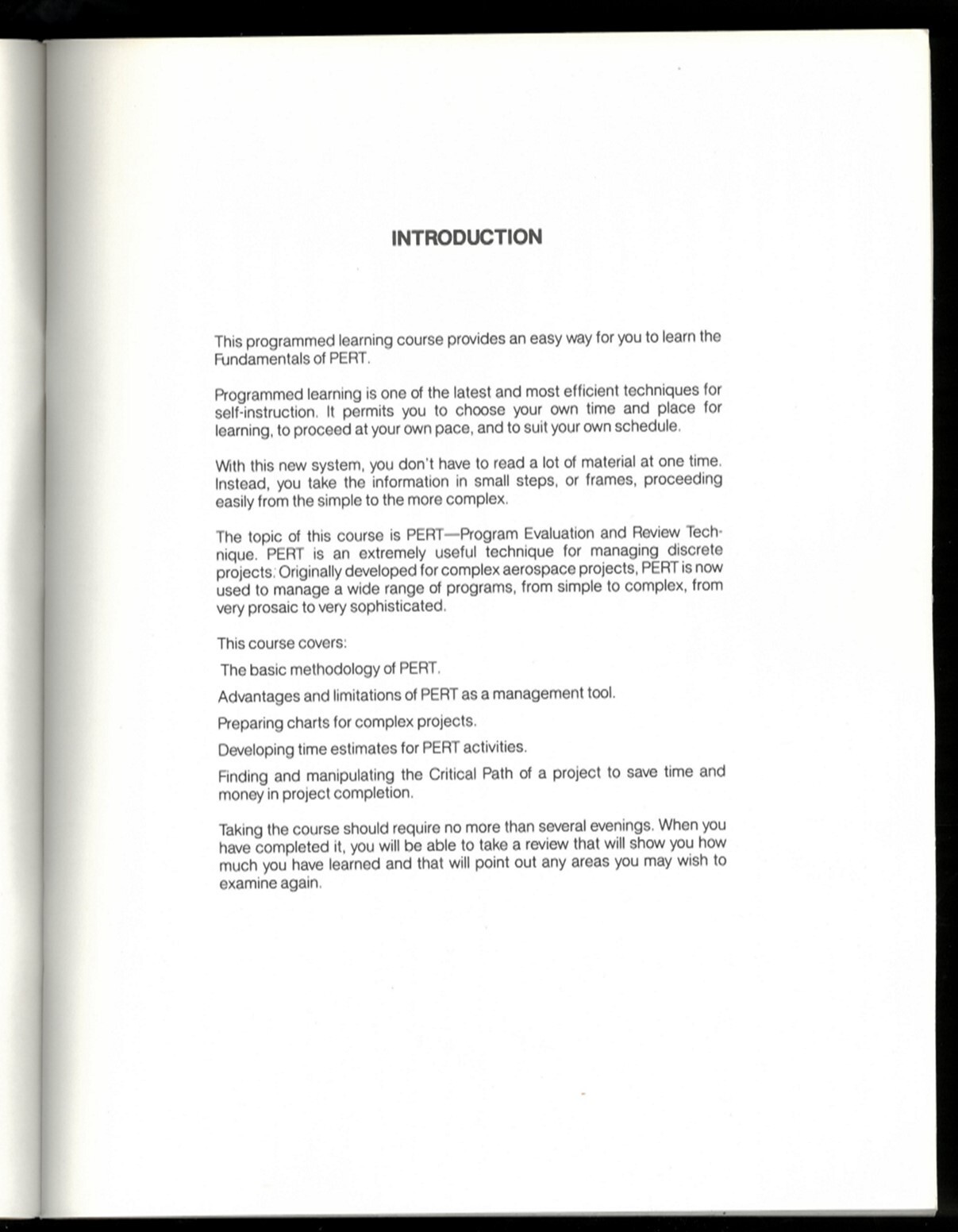 FUNDAMENTALS OF PERT, Penton IPC Education 1984 4th Print PB Program Evaluation