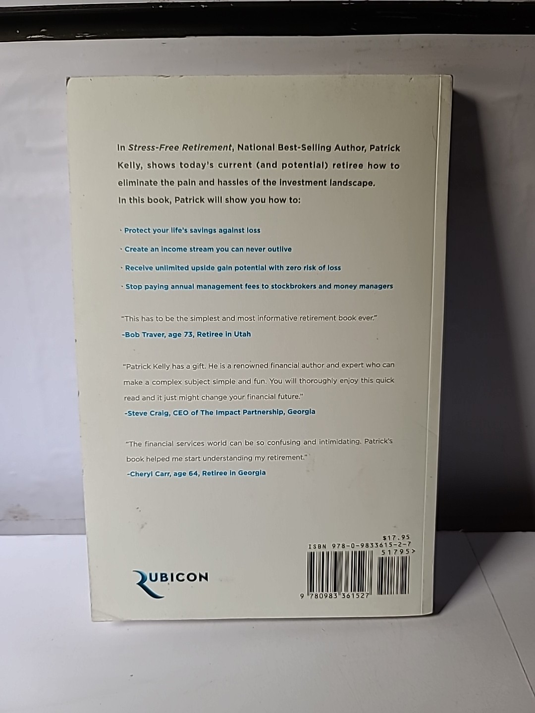Stress-Free Retirement – Paperback, by Patrick Kelly