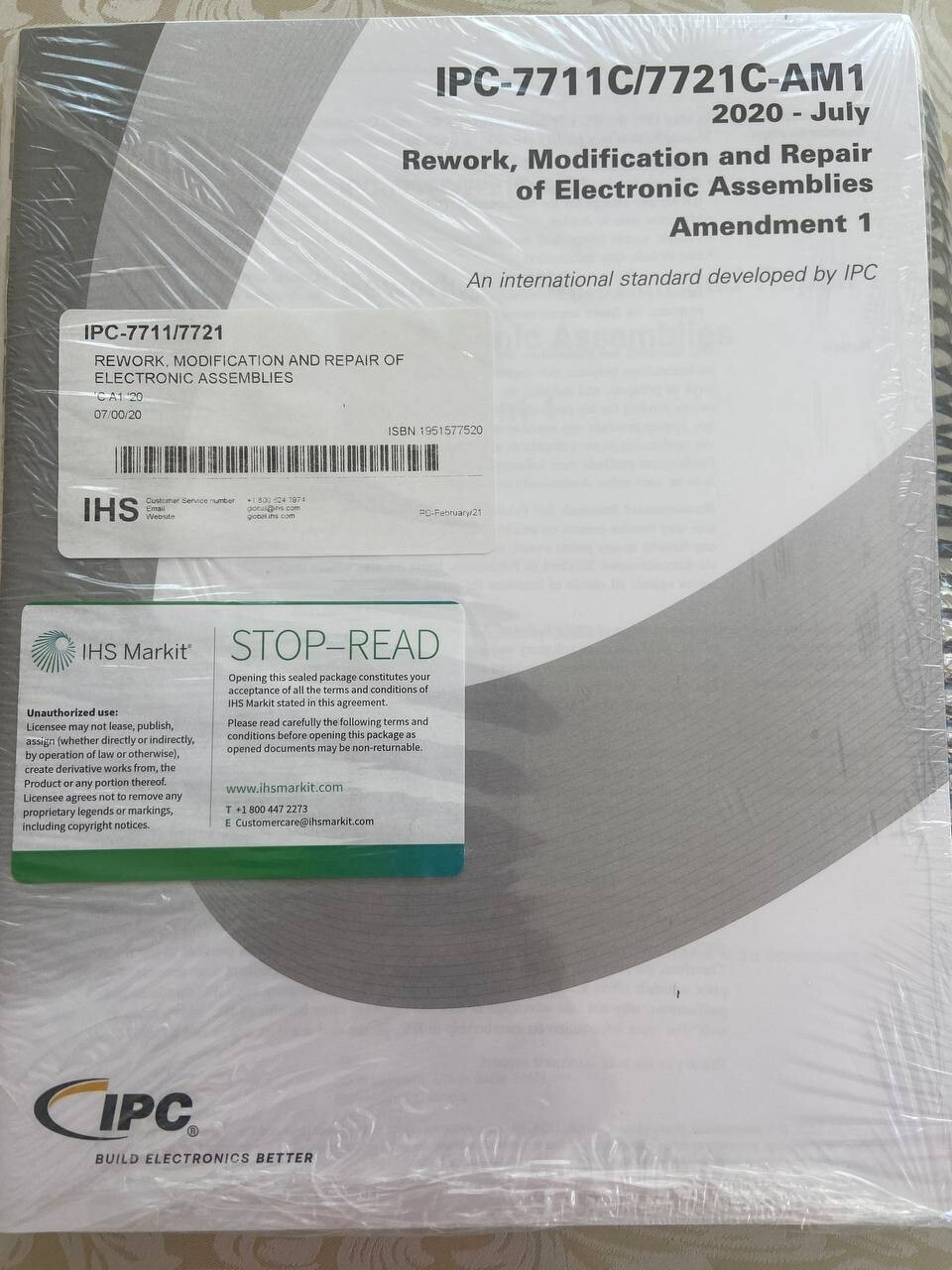 IPC-7711C/7721C-AM1 Rework, Modification, and Repair of Electronic Assemblies