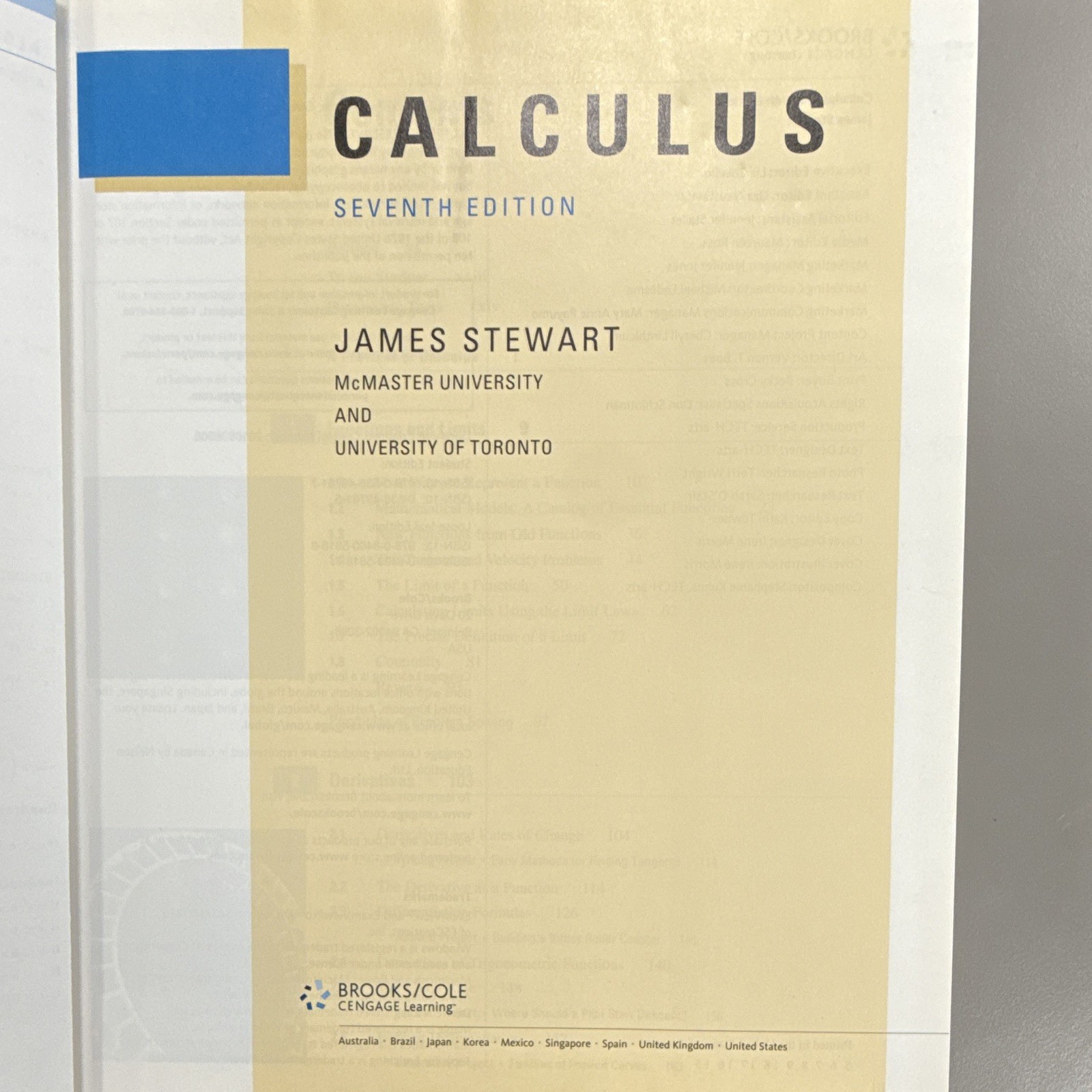 Calculus 7th Edition Textbook James Stewart HC Brooks/Cole Cengage 2008 Math