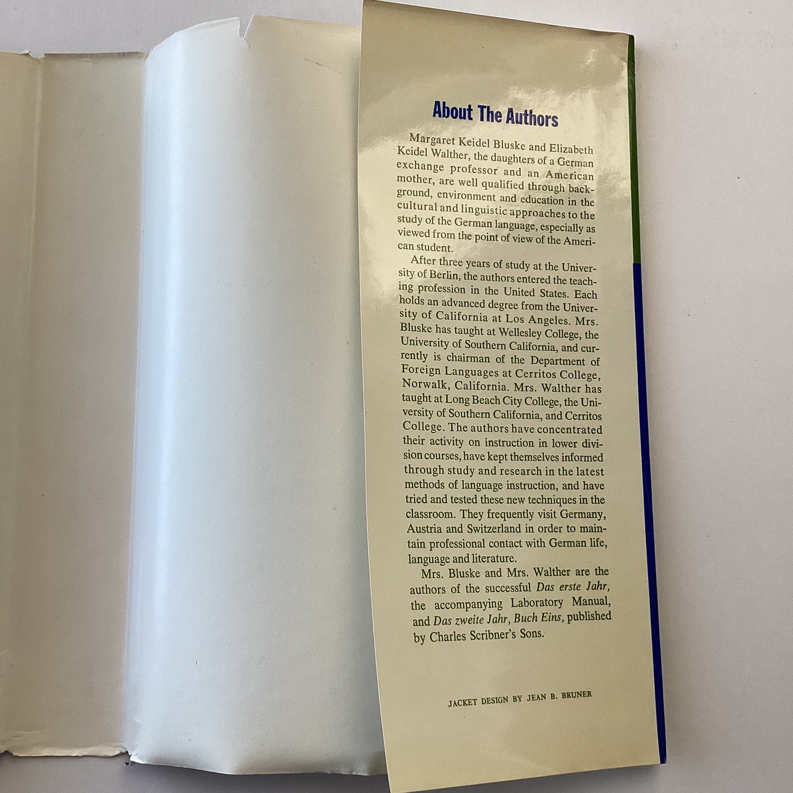 Das Zweite Jahr Buch II By Margaret Bluske 1975 Scribner German Series HC