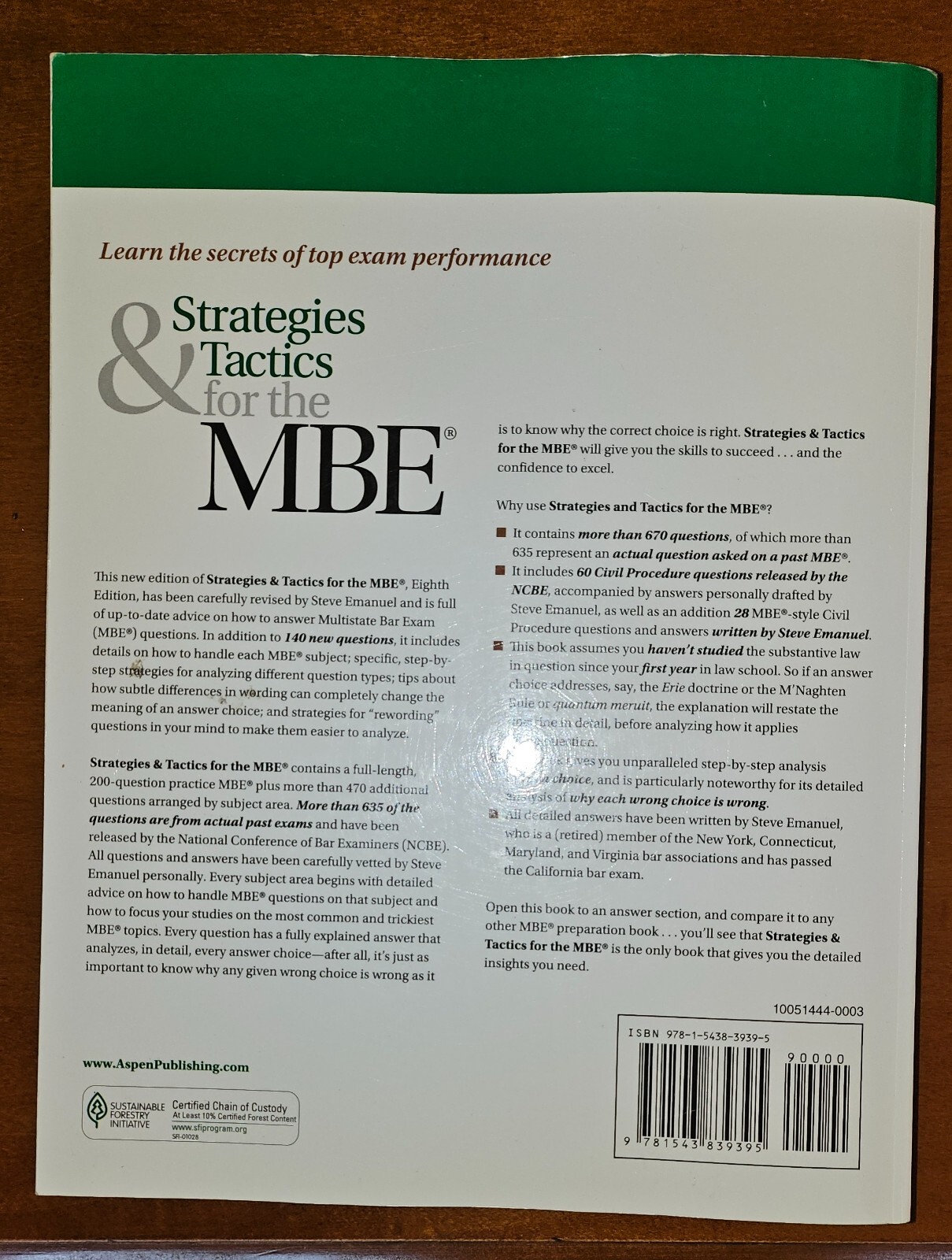 Bar Review Ser.: Strategies and Tactics® for the Mbe® : Multistate Bar Exam…