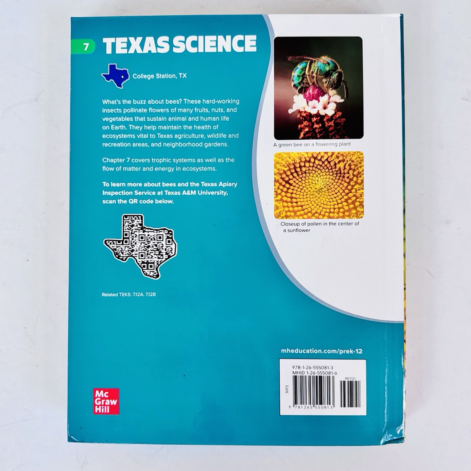 Texas Science Grade 7 McGraw Hill Hardcover Textbook Book