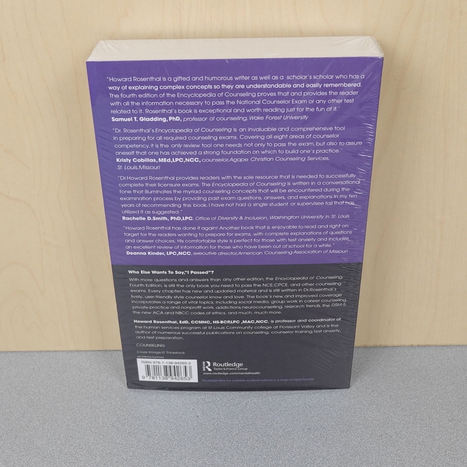 Encyclopedia of Counseling 4th Edition by Howard Rosenthal Paperback New