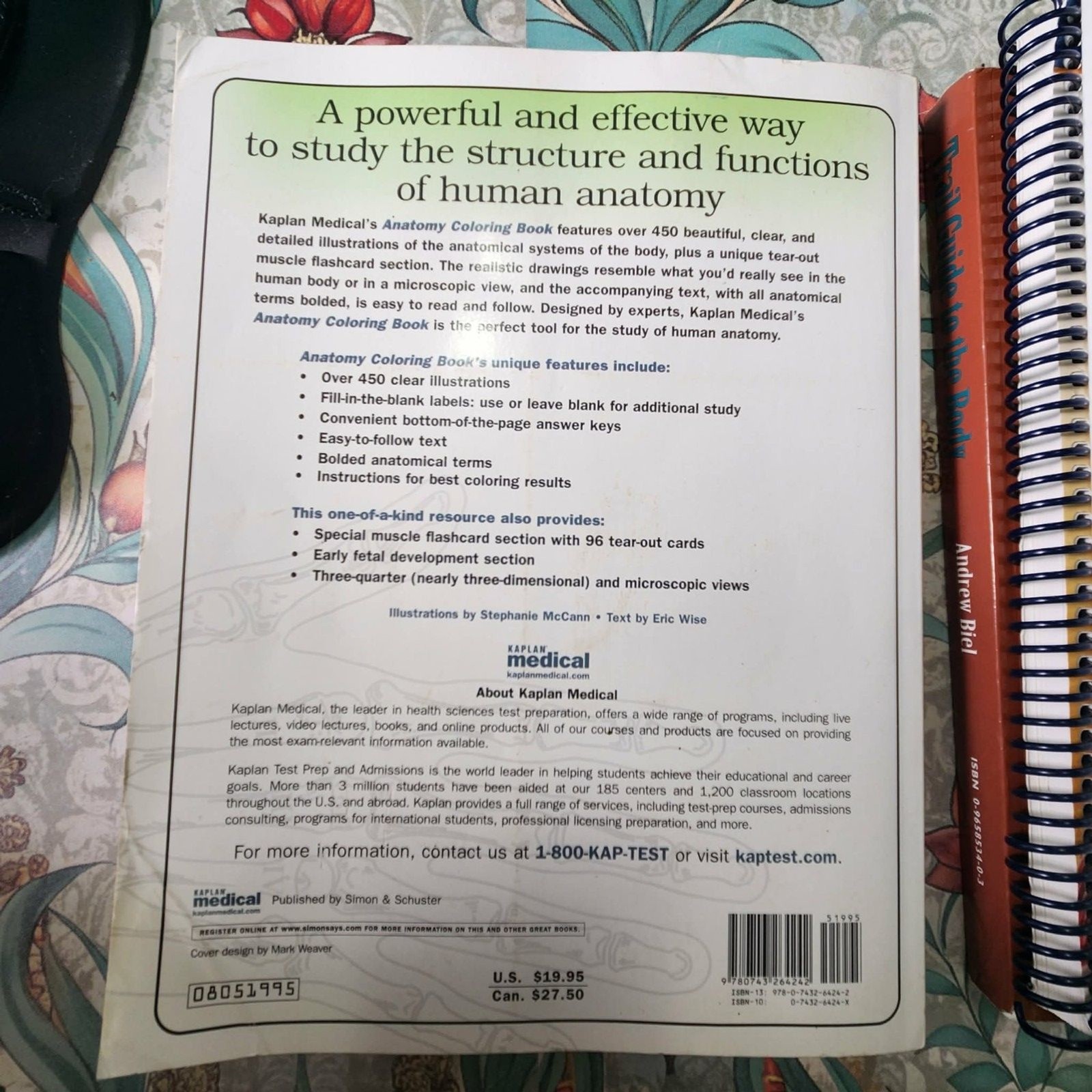 Trail Guide to the Body A&P Texbook+WorkBook & Coloring + Cards: WOW Lot of 5!!