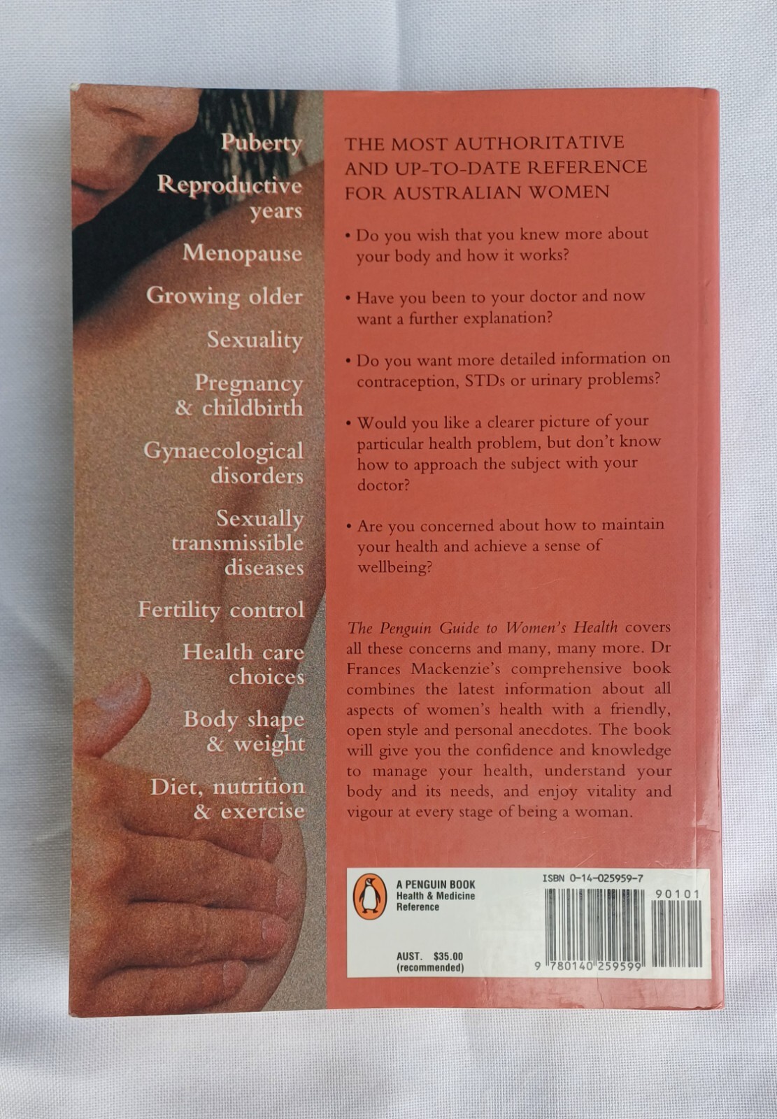 Used Book Penguin Guide to Women’s Health Australian 440 pages Very Good