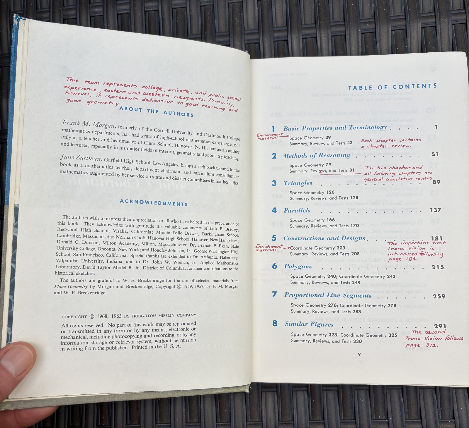 Geometry – Plane Solid Coordinate – Morgan, Zartman – Teacher’s Edition, 1963