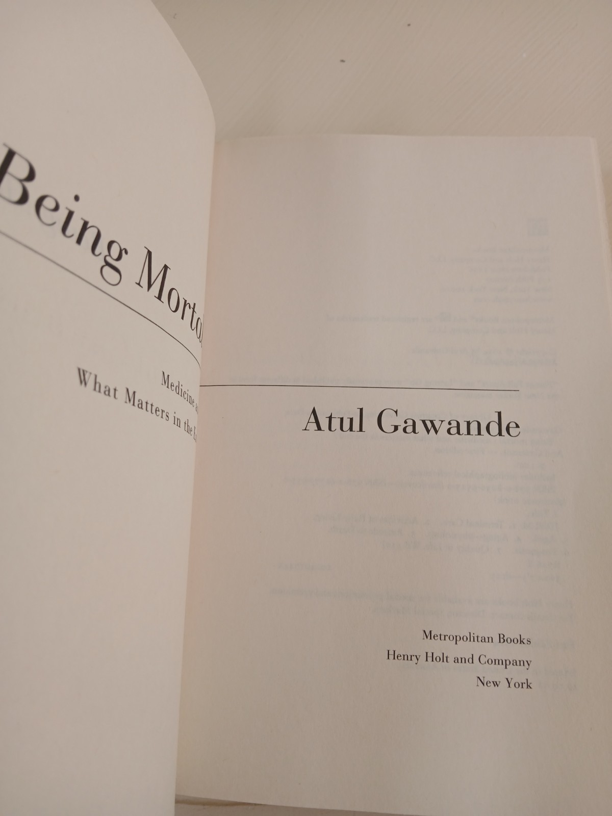Being Mortal: Medicine and What Matters in the End … by Gawande, Atul Hardback