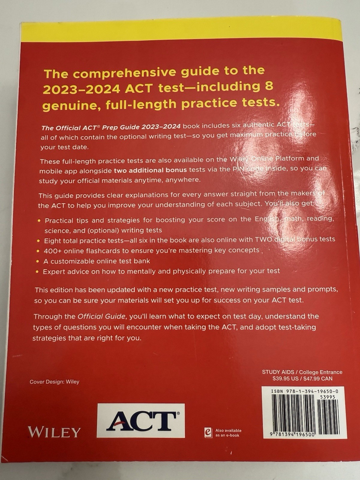The Official ACT Prep Guide 2023-2024 Book + 14 Practice Tests + 400 Digital…