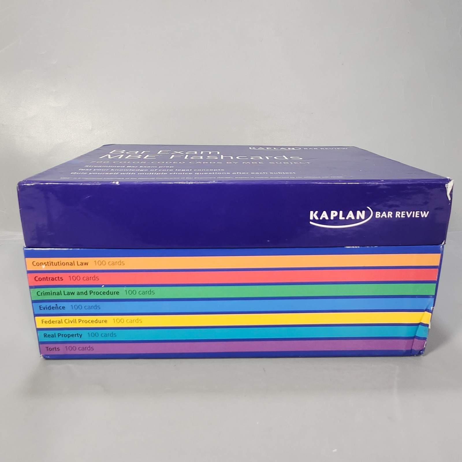 Kaplan Bar Review Law School Study Exam Prep MBE Flashcards 700 Card Box Set