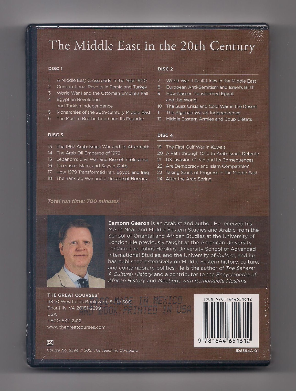 THE MIDDLE EAST IN THE 20th CENTURY 4-DVD set + Book SEALED Great courses