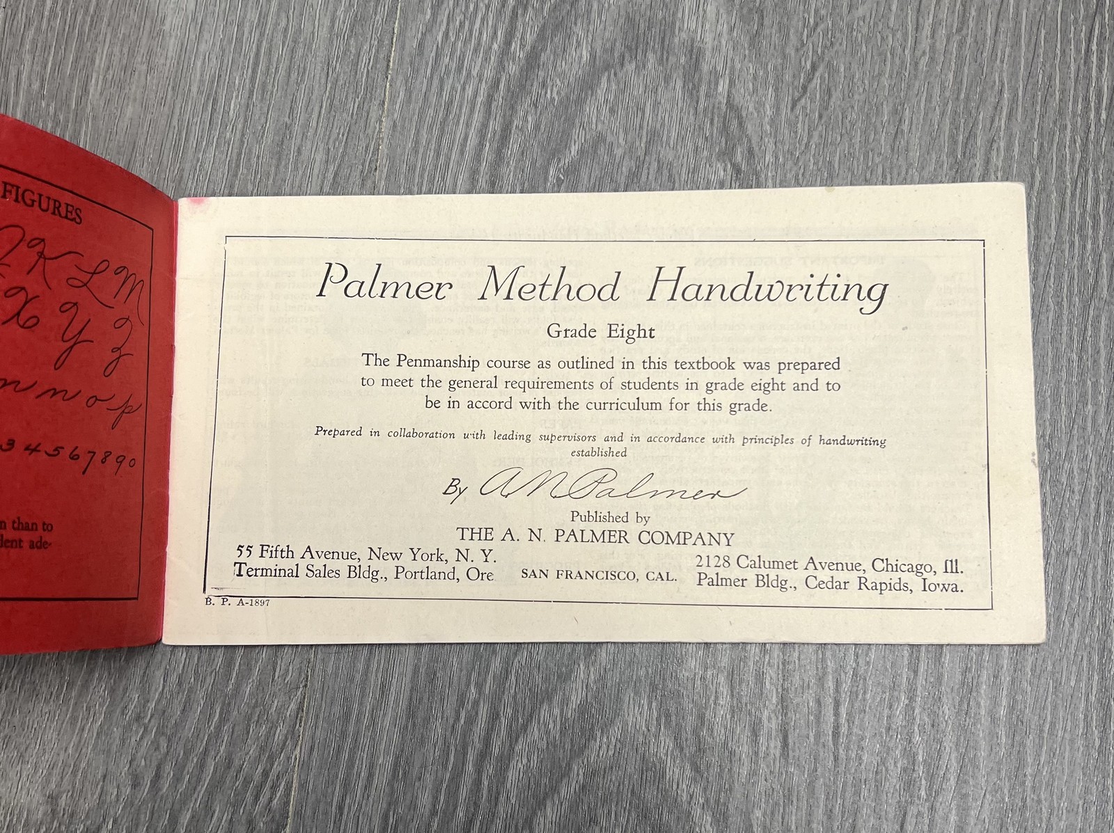 Vintage Palmer Method Handwriting Textbook Grade 8 The A.N. Palmer Company
