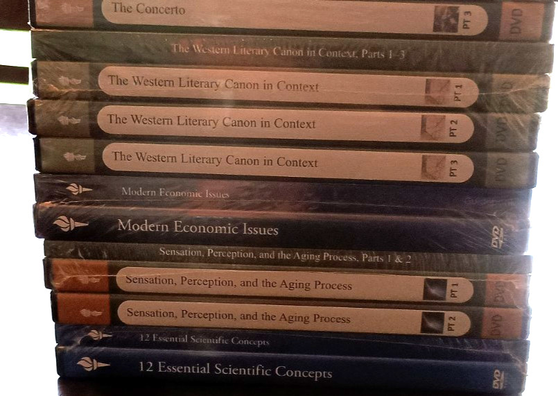 The Great Courses Books & DVD~New Sealed, 11 different Sets~Math~Music~Science &