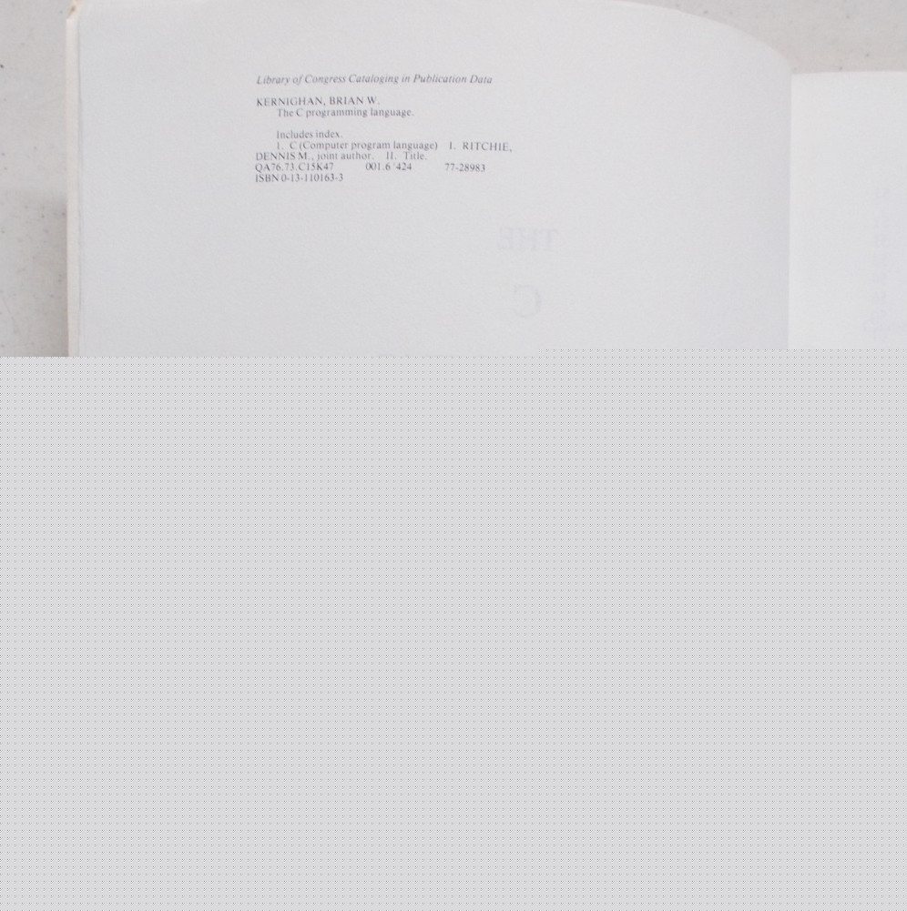 * The C Programming Language – Paperback, by Kernighan Ritchie – Acceptable