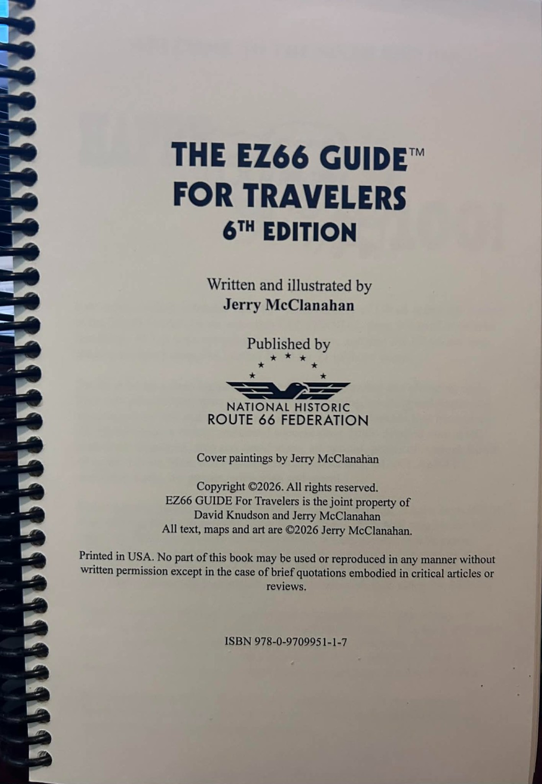 Route 66 EZ 66 Guide for travelers 6th Edition Brand New McClanahan