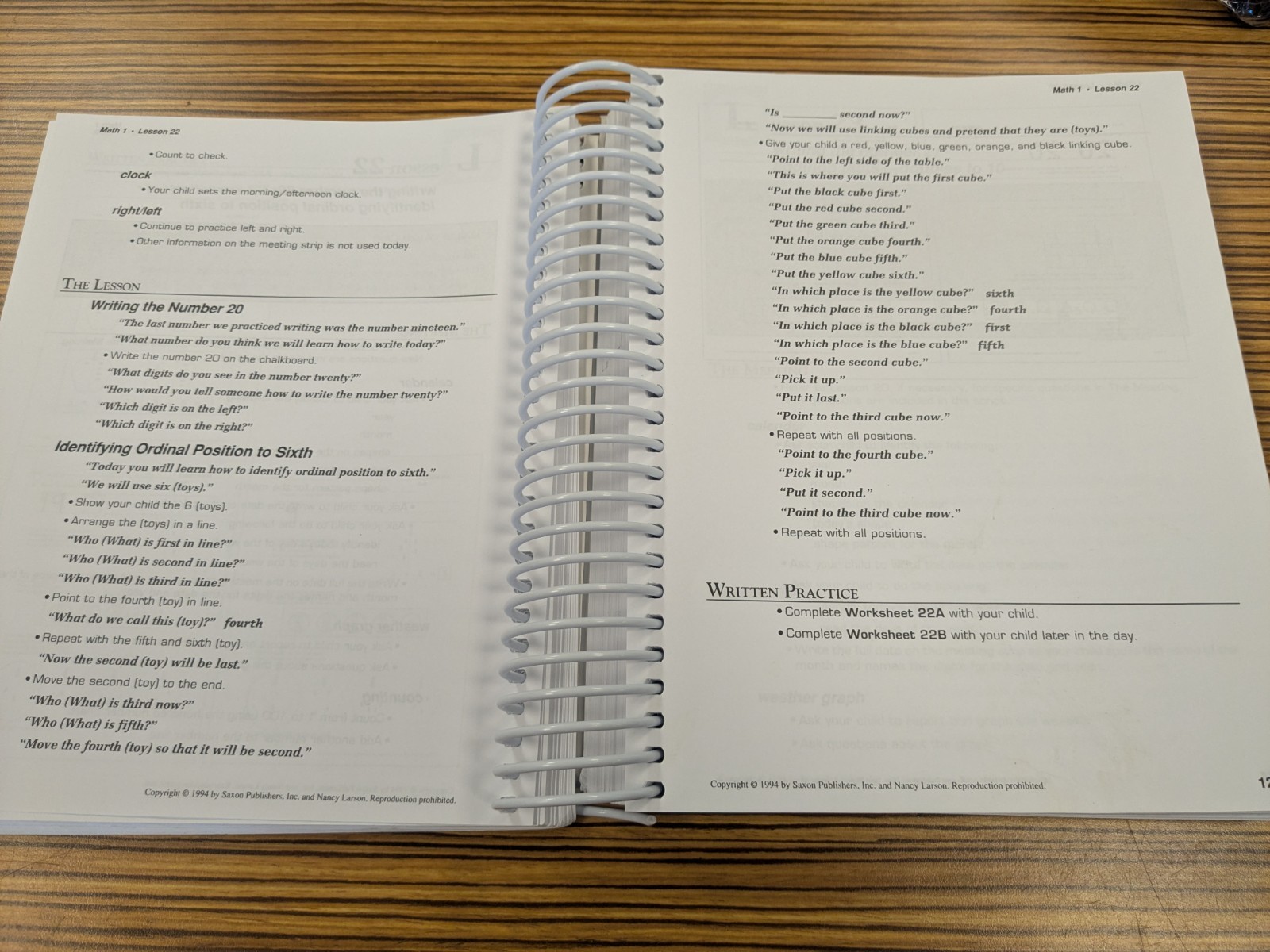 Math 1 An Incremental Development Nancy Larson 1994 Teacher’s Edition Saxon