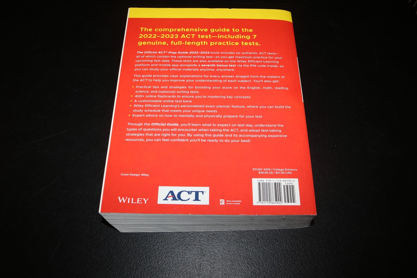 The Official ACT Prep Guide 2022-2023 softcover book