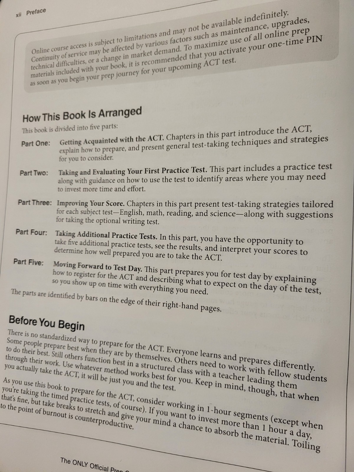OFFICIAL ACT PREP GUIDE 2024-2025 by ACT (2024 Paper) GOOD