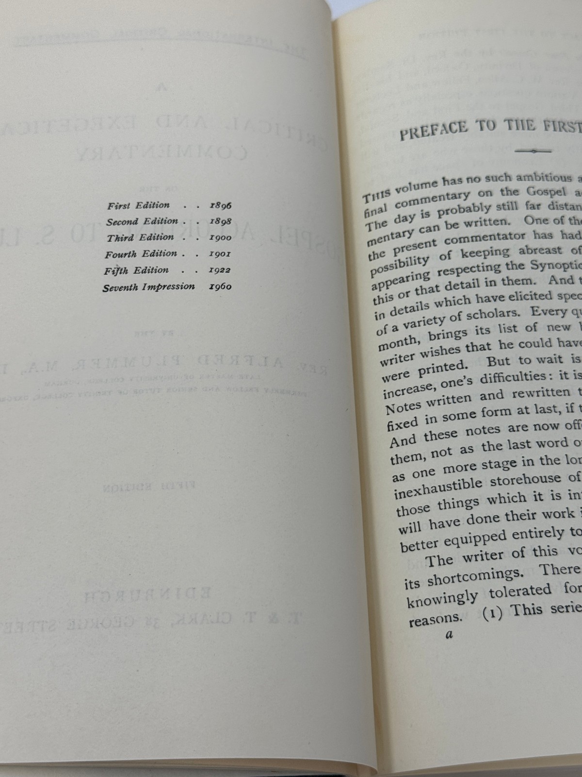 The Gospel of St. Luke The International Critical Commentary Alfred Plummer