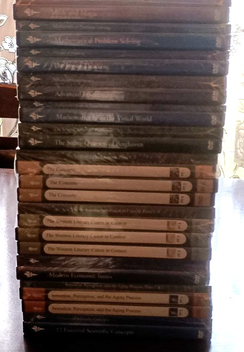 The Great Courses Books & DVD~New Sealed, 11 different Sets~Math~Music~Science &