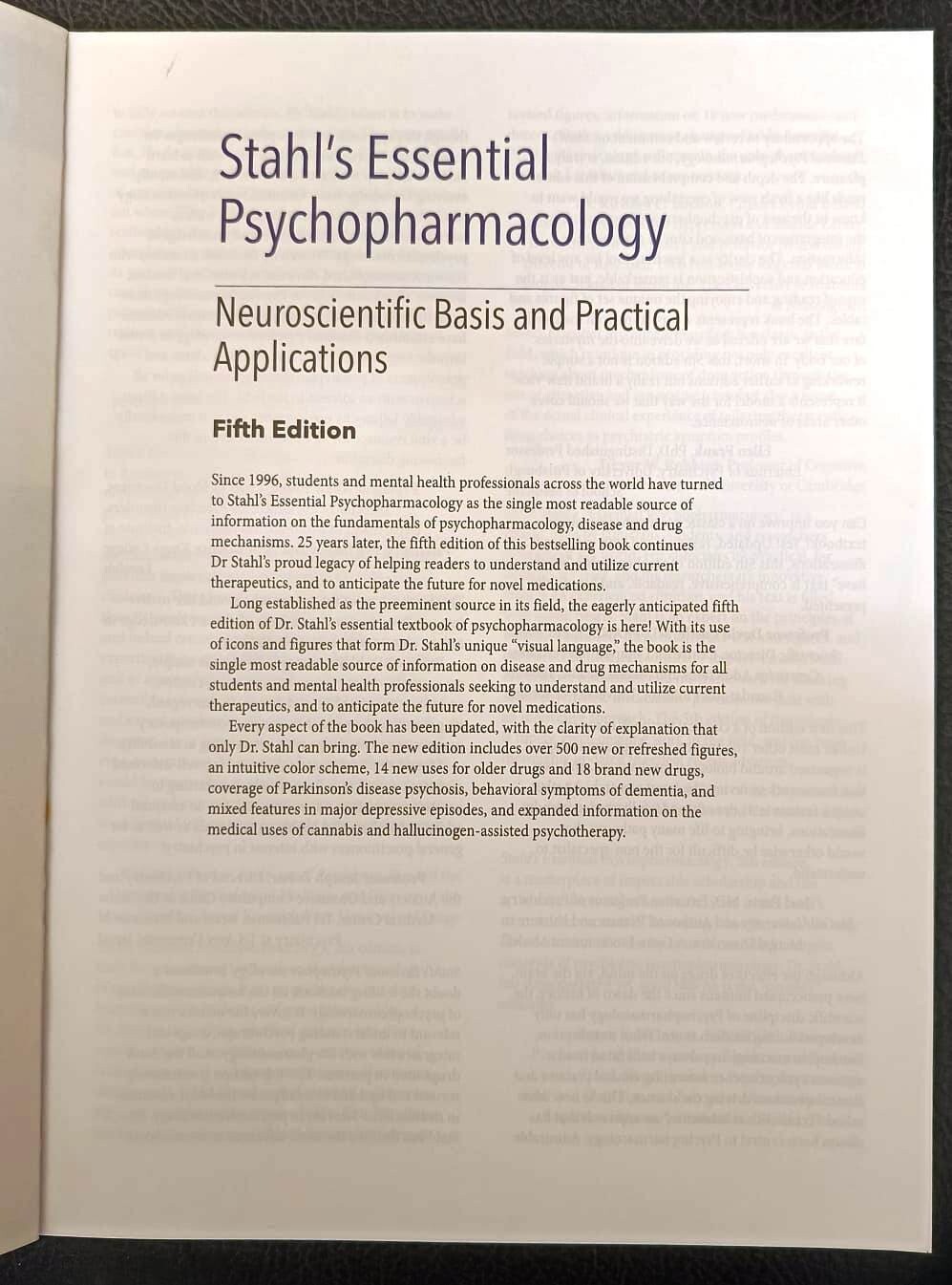 2 x Stahl’s Essential Psychopharmacology Neuroscientific Practical Application