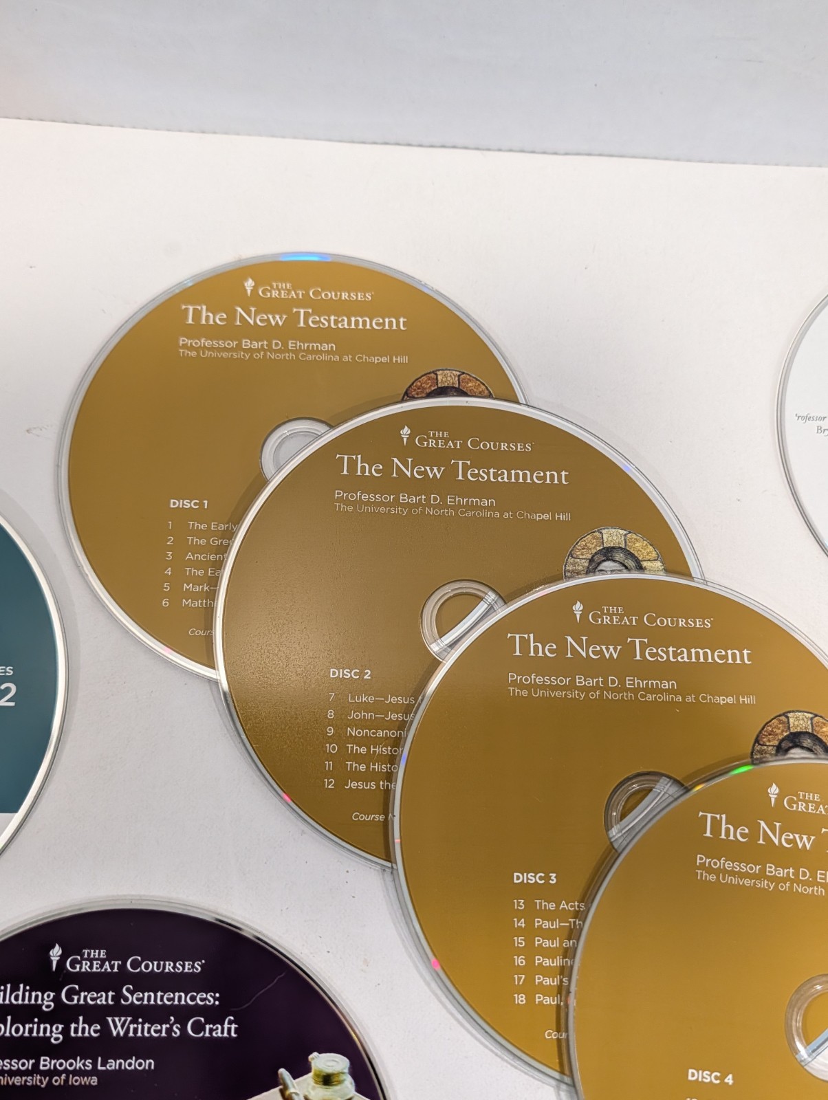30 Loose Learning Courses DVDs & Audio CDs – Religion, History, Writing, Music
