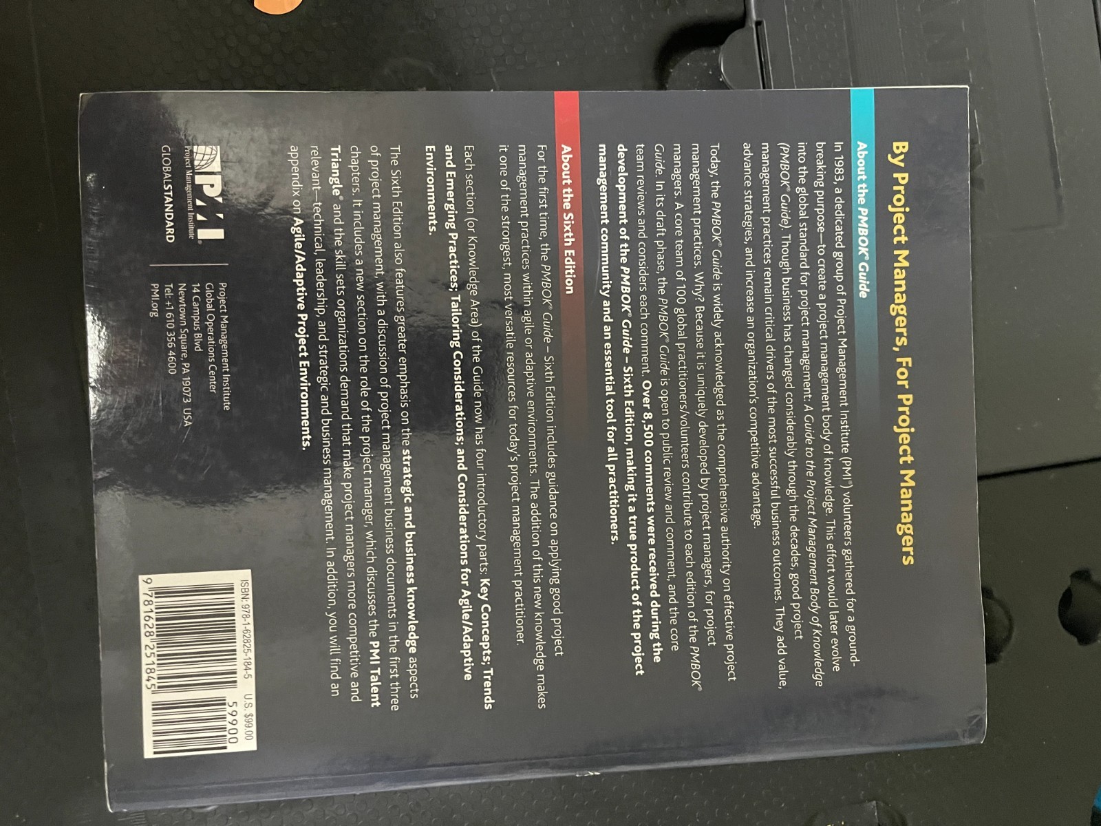 PMBOK Guide Sixth 6th Edition Project Management Body of Knowledge Book