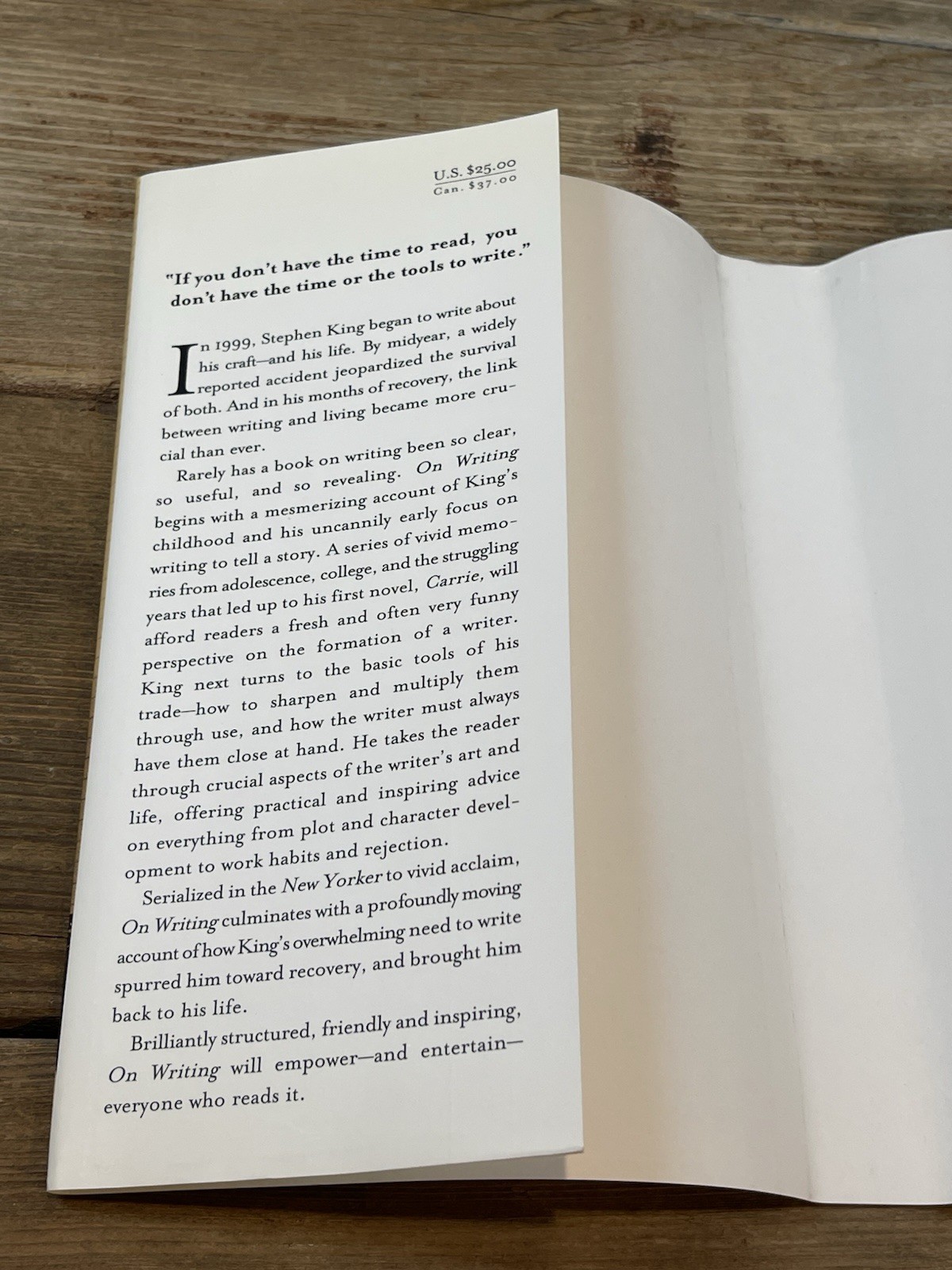 On Writing A Memoir of the Craft Stephen King HCDJ 1st Edition 1st Print G2U