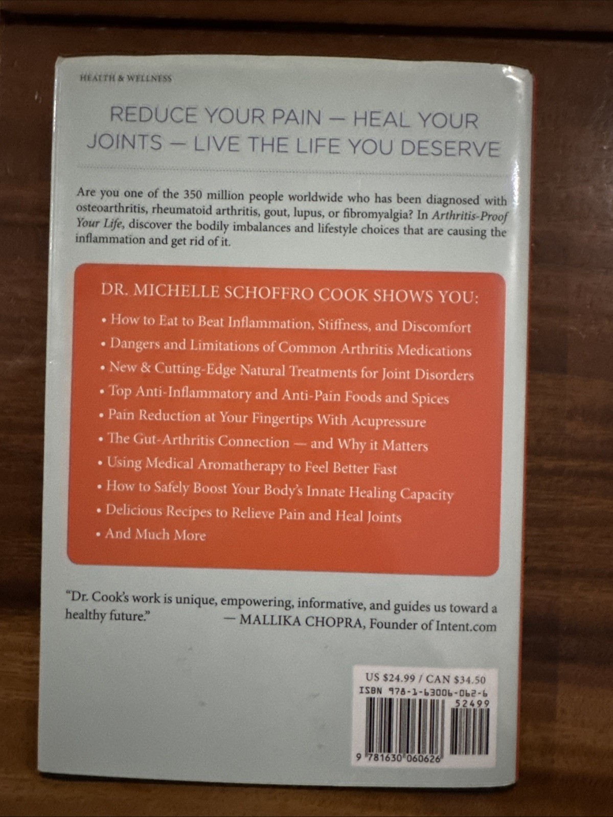Arthritis-Proof Your Life : Secrets to Pain-Free Living Without Drugs by Cook