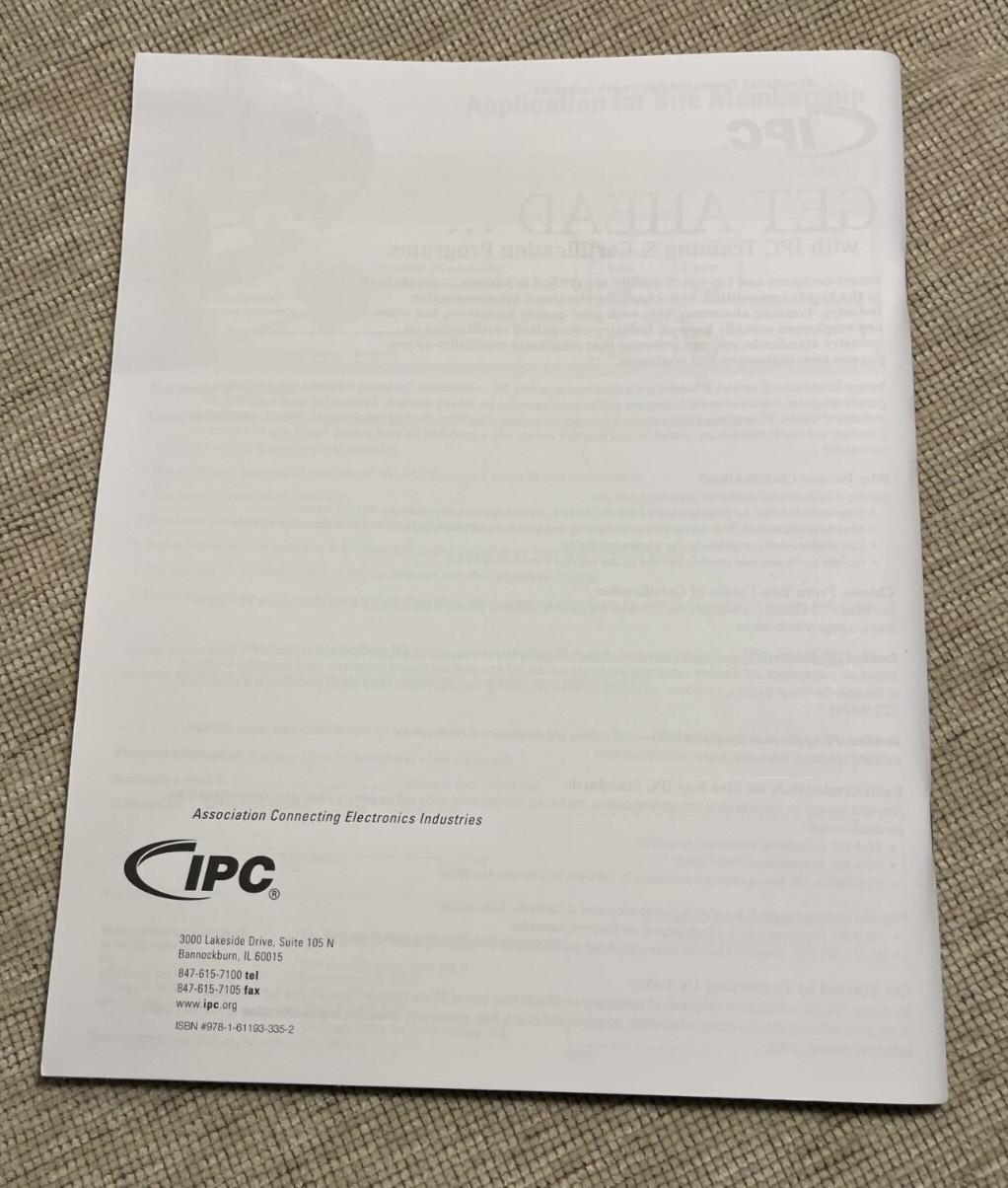IPC J-STD-001G Requirements for Soldered Electrical and Electronic Assemblies