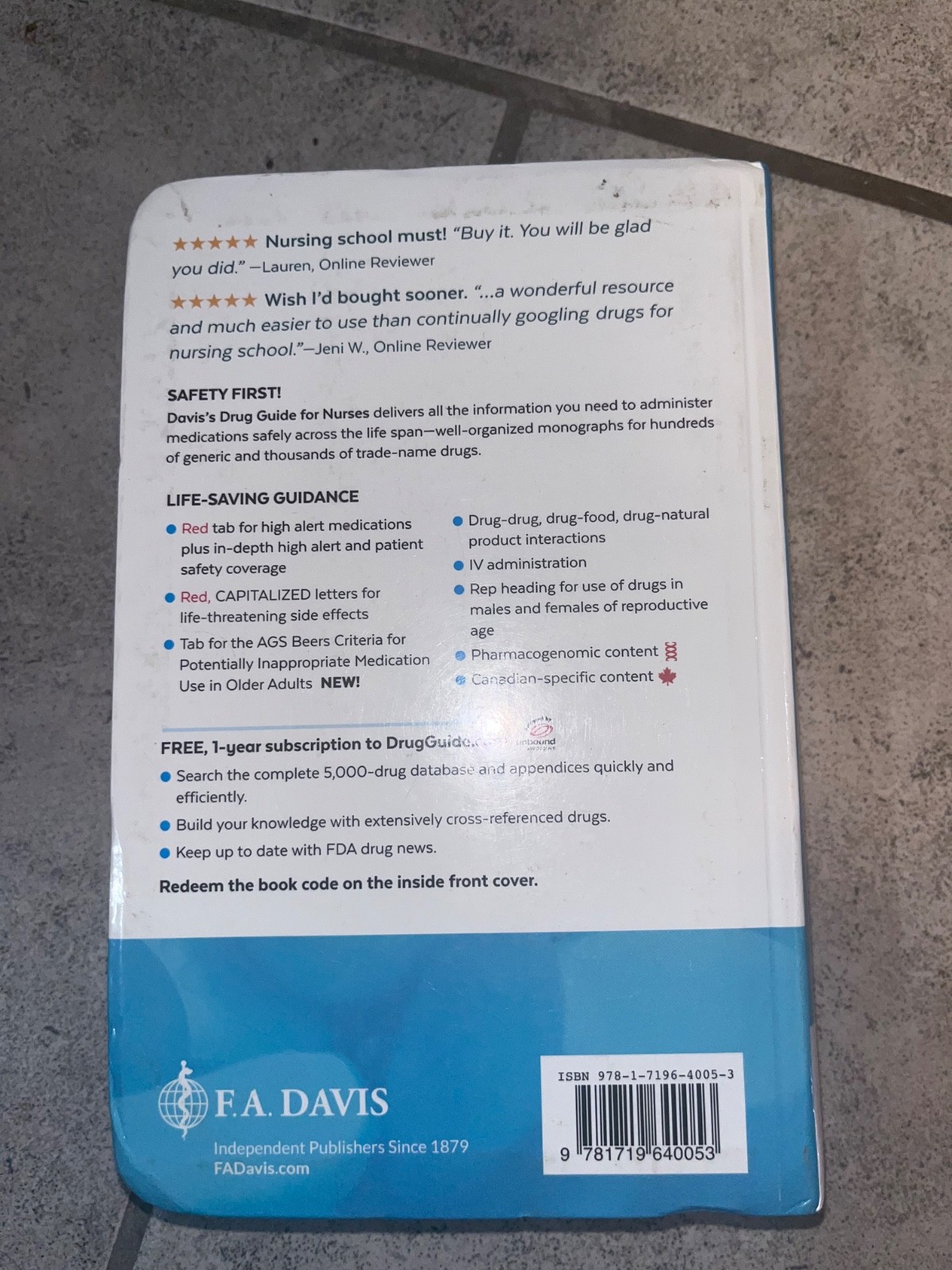 Davis’s Drug Guide for Nurses by April Hazard Vallerand and Cynthia A….