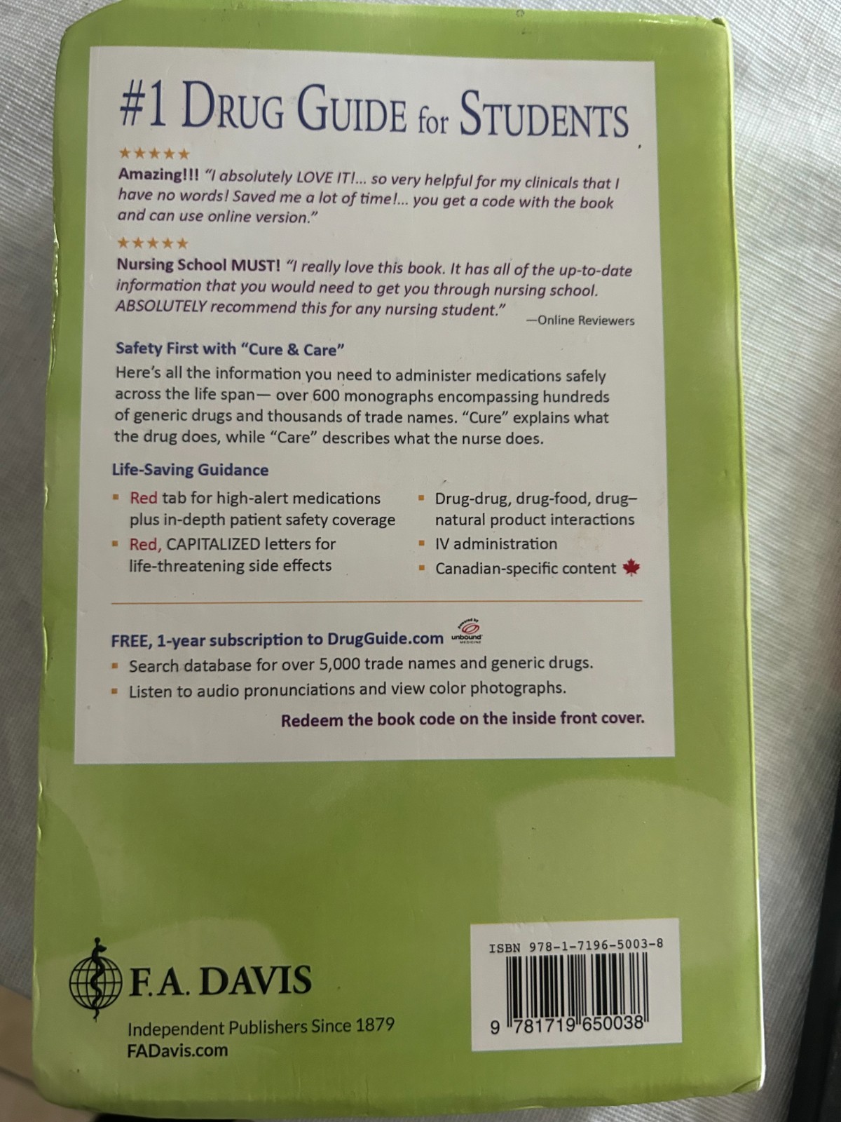 Davis’s Drug Guide for Nurses by April Hazard Vallerand and Cynthia A….
