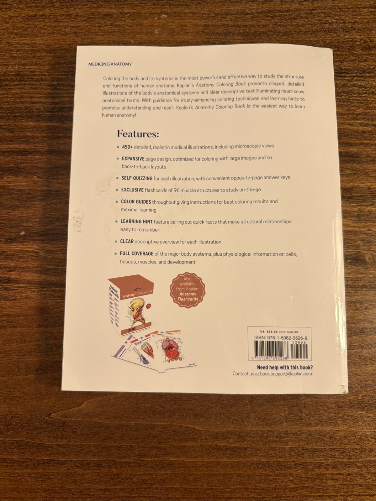 Anatomy Coloring Book by Eric Wise (Kaplan 2024) 10th Edition PB