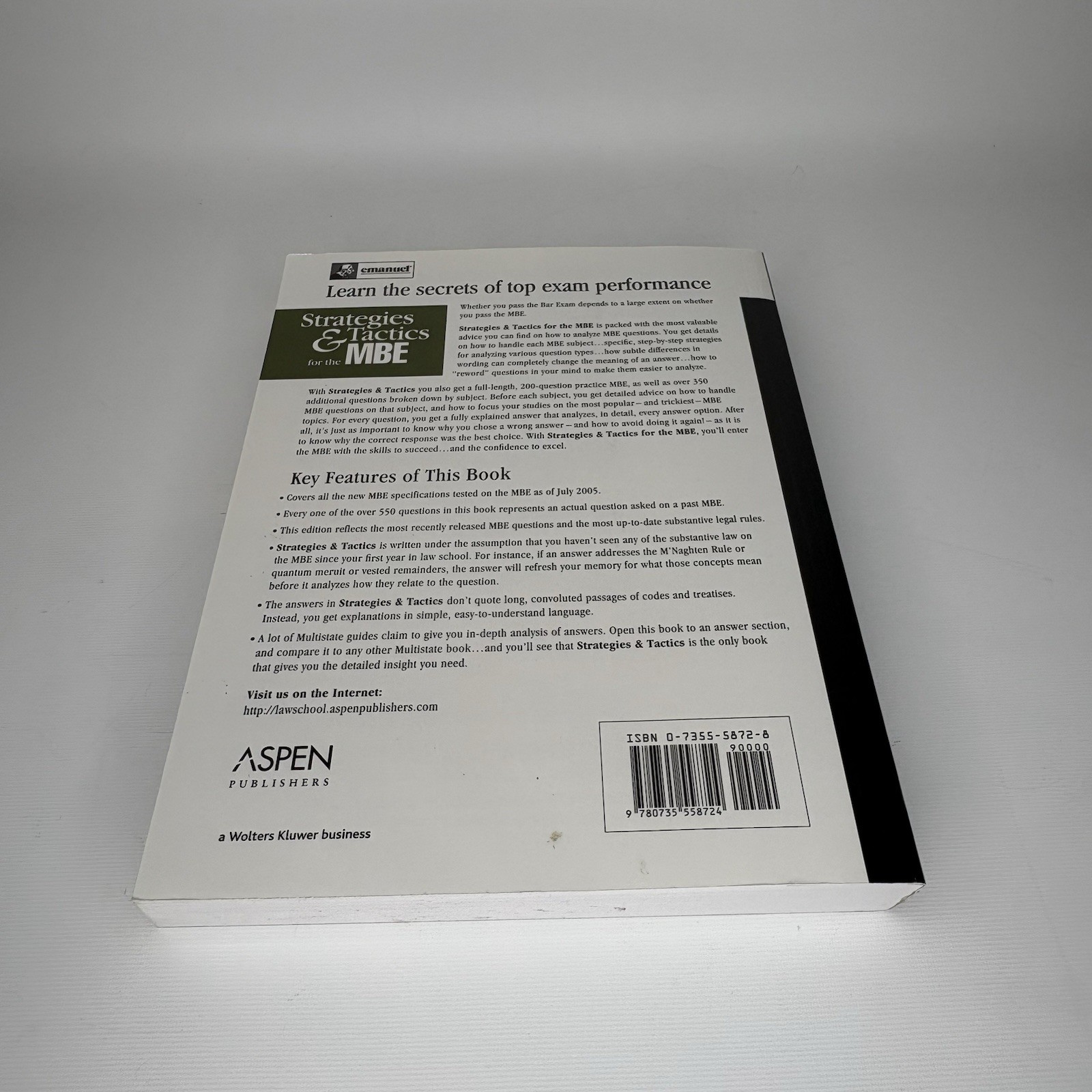 Bar Review Ser.: Strategies and Tactics® for the Mbe® : Multistate Bar Exam…