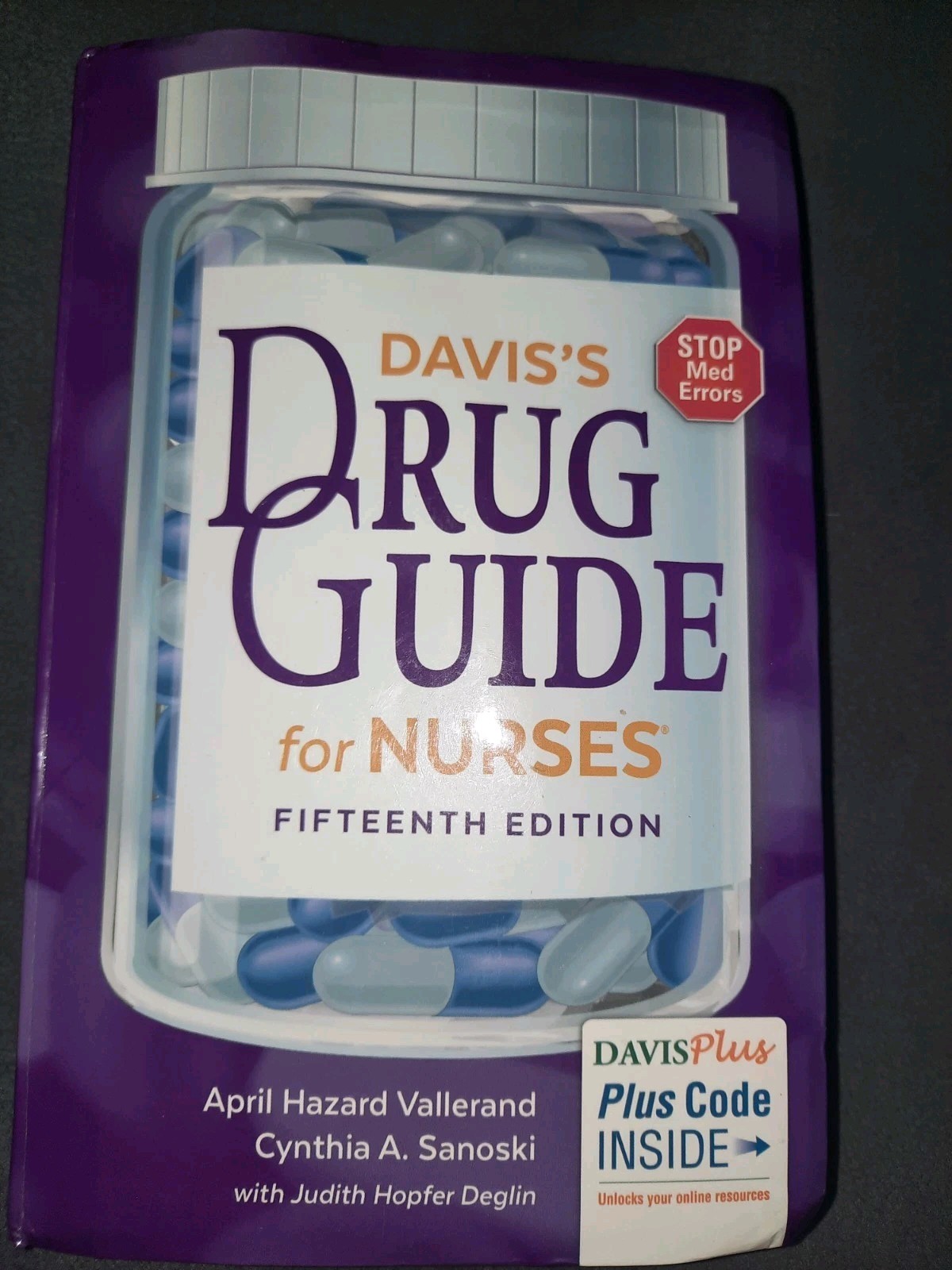 Davis’s Drug Guide for Nurses 15th Ed Unscratched Code by April Hazard Vallerand