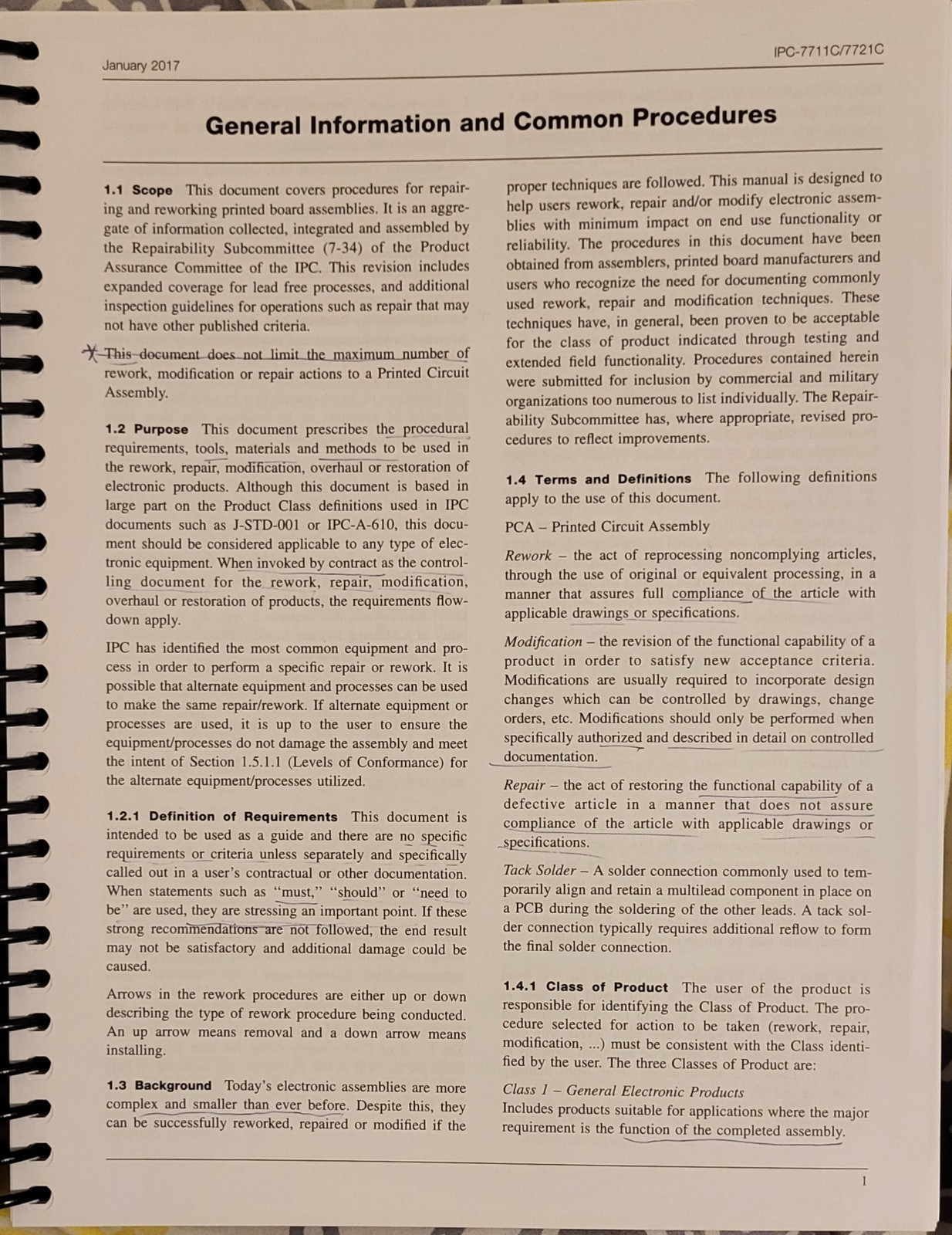 IPC-7711/7721 Rework, Modification and Repair of Electronic Assemblies, Rev. C