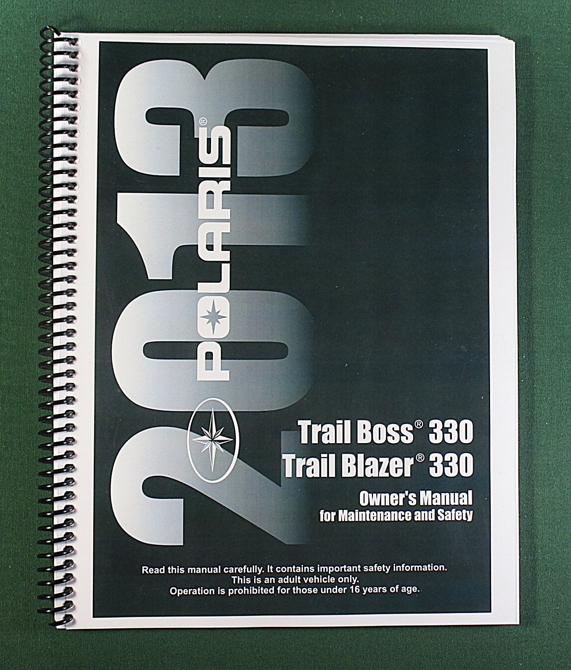 2013 Polaris Trail Blazer 330 Owner’s Manual: 129 Pages & Protective Covers!