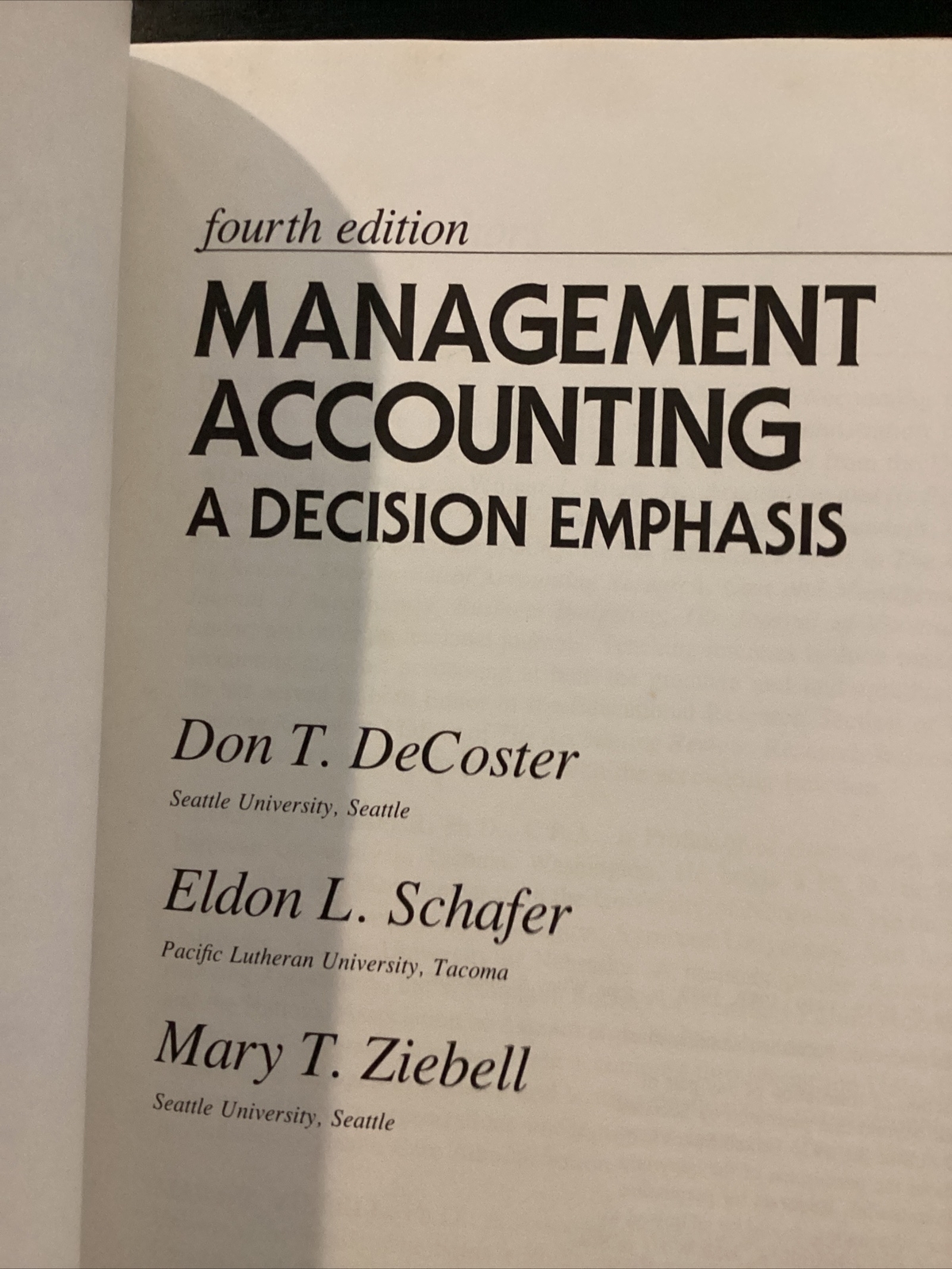 Management Accounting A Decision Emphasis