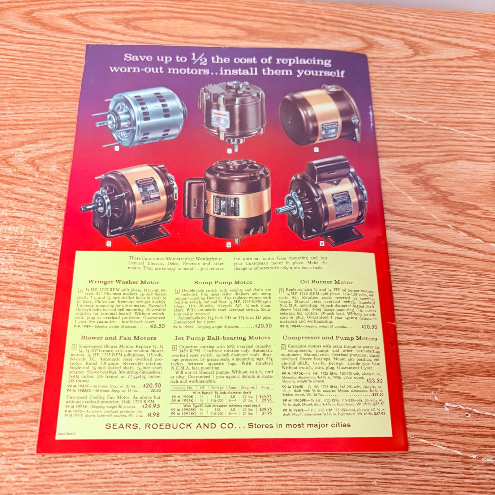 Vintage Sears Craftsman 1960-1961 Power Tools Catalog, 65 pages