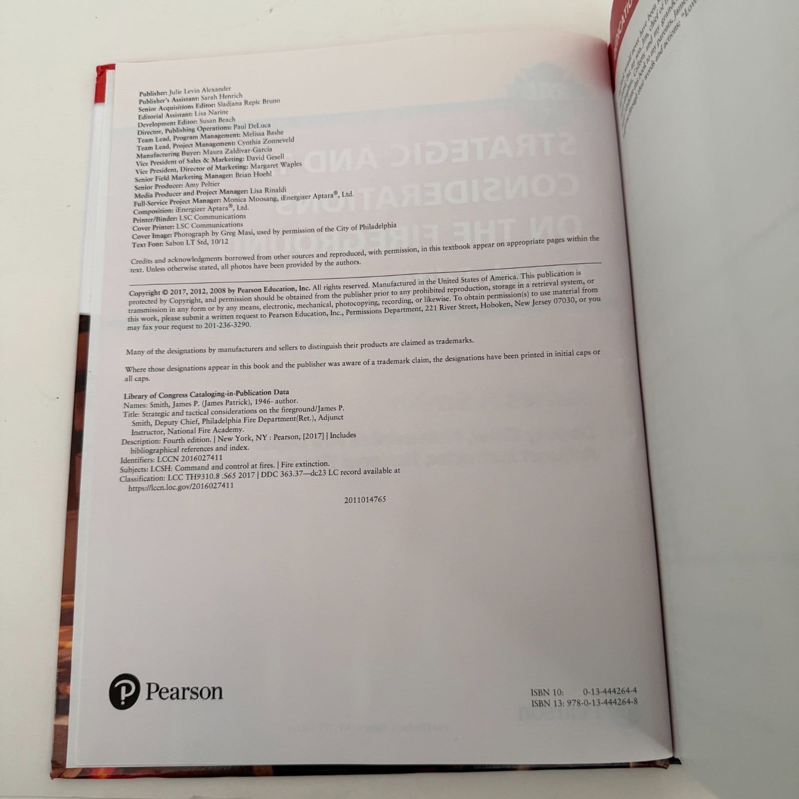 Strategic and Tactical Considerations on the Fireground 4th Ed. HC 2017 Smith
